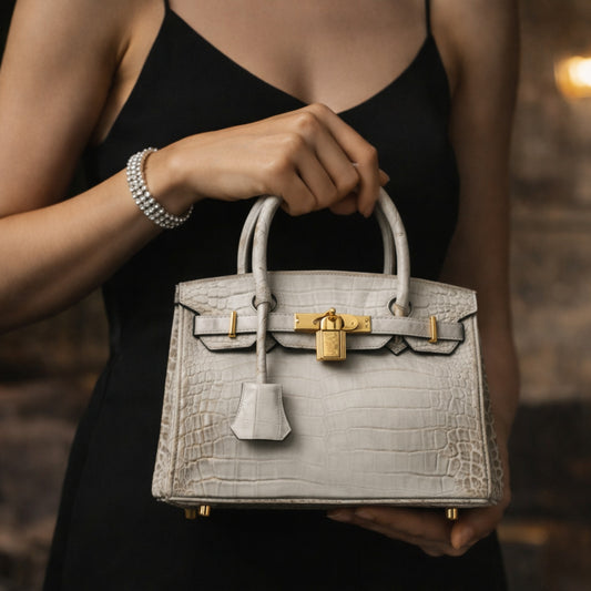 Himalayan-Inspired Small Top Handle Bag – Vegan Leather