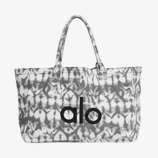 Alo Yoga Iconic Shopper Tote Bag Grey Tiedye